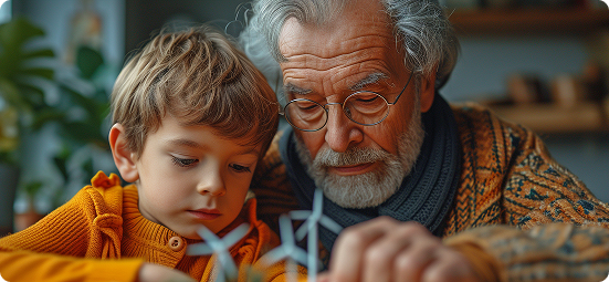 Abuelo y nieto